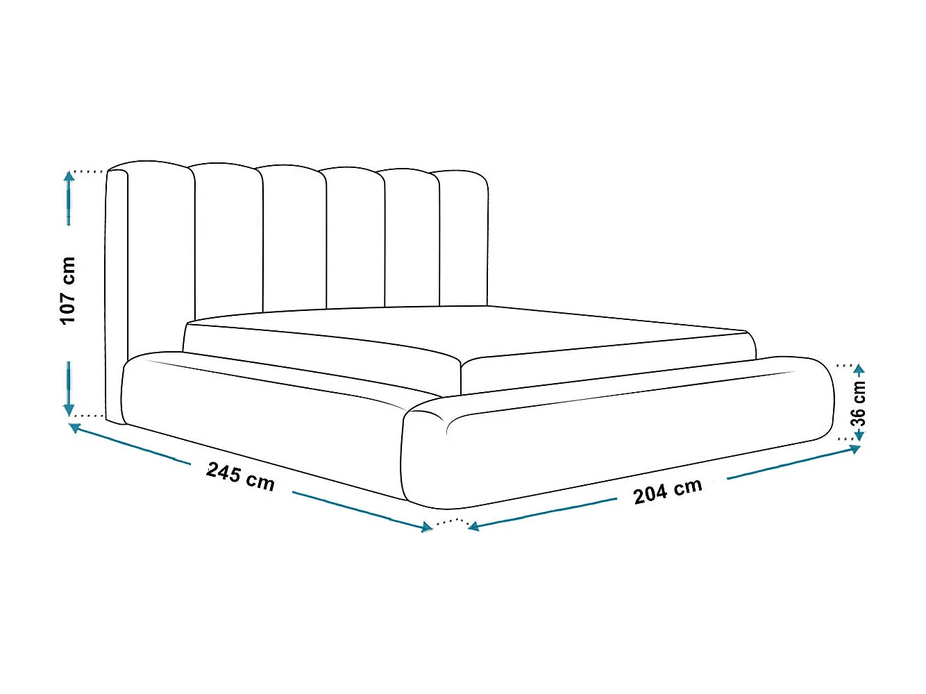 Gestoffeerd bed 160x200 Lumaro met opbergruimte - lattenbodem, Donkergrijs (Amor Velvet 4321)
