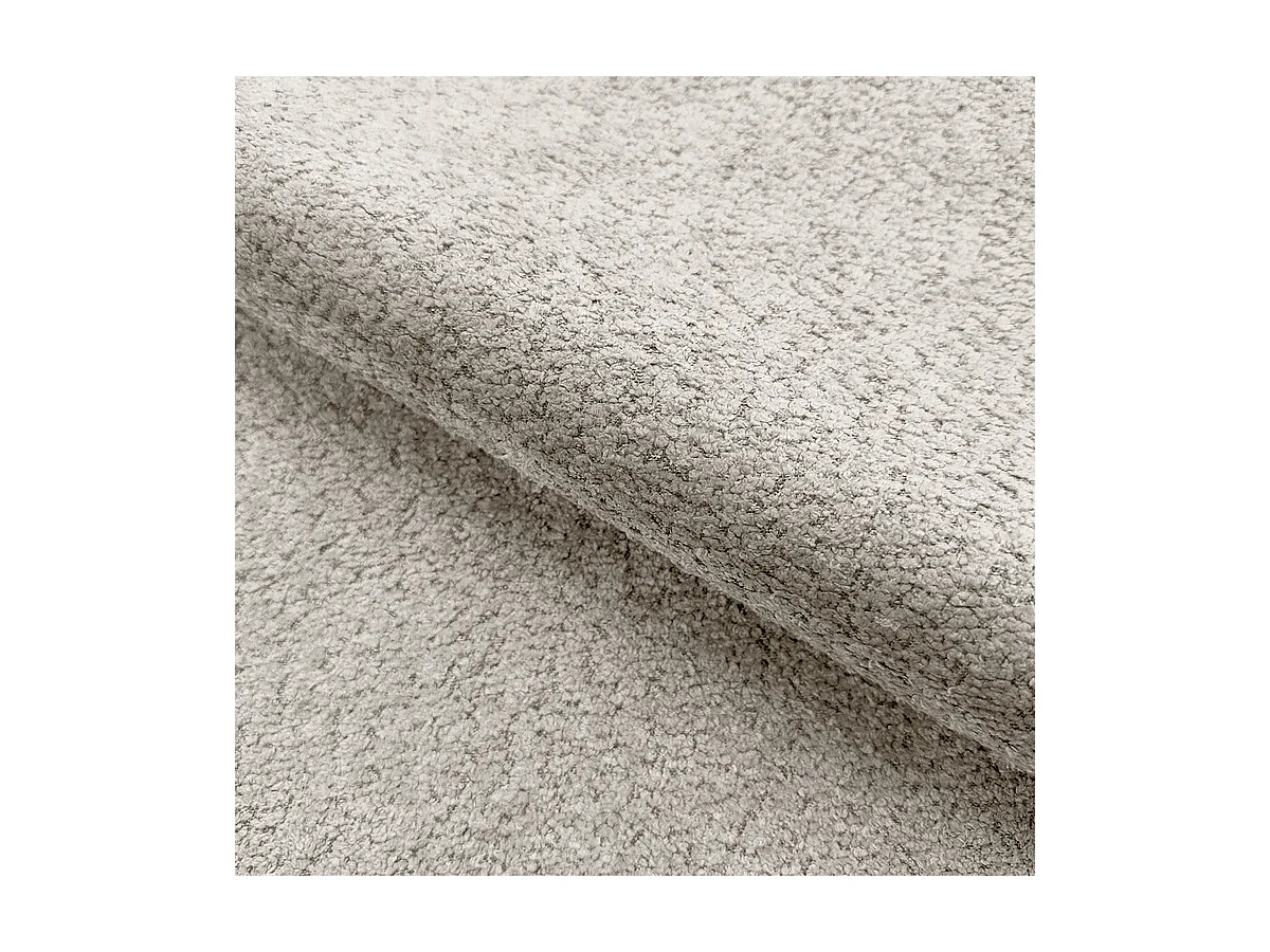 Gestoffeerd bed 200x200 Kyoto - tweepersoonsbed met opbergruimte, metalen lattenbodem - Bouclé Crème (Anthology 1)