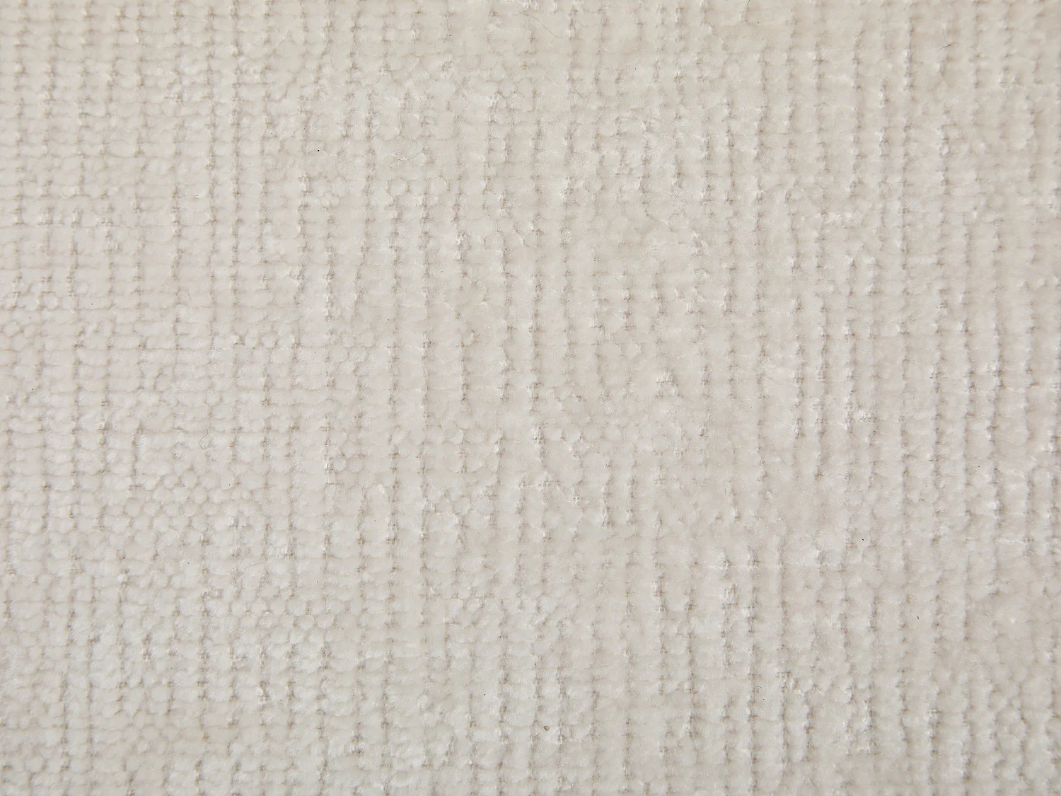 Lot de 6 chaises en tissu texturé et bois d'hévéa naturel - Crème - LERANIA