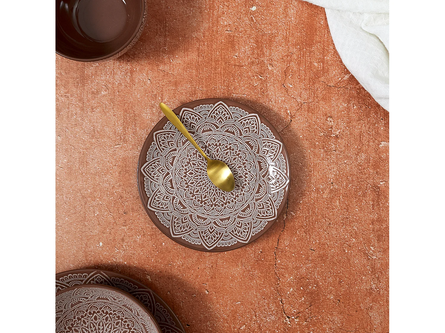 Assiette Sahara Terracotta D19.5cm Marron