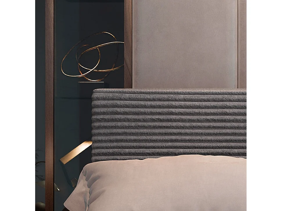 Boxspringbed PISA 160x200 cm Set met hoofdbord, bedbodem en matras, Crème