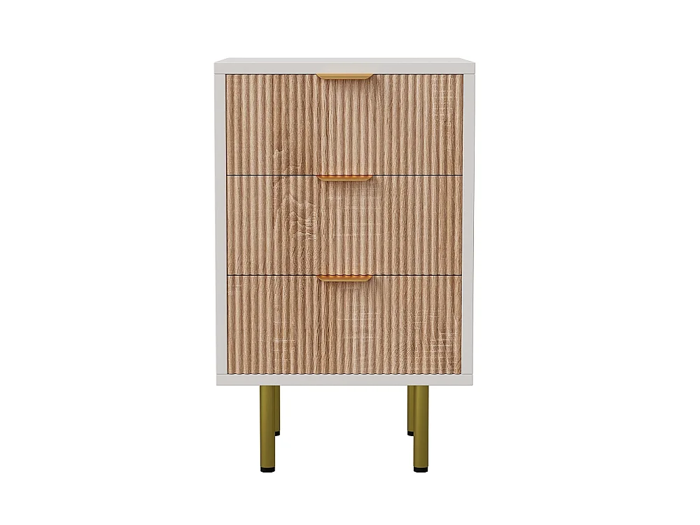 Table de nuit 2PCS avec 3 tiroirs-commode-tiroirs-table de nuit avec beaucoup d'espace de stockage,-Cabinet en bois pour couloir de chambre