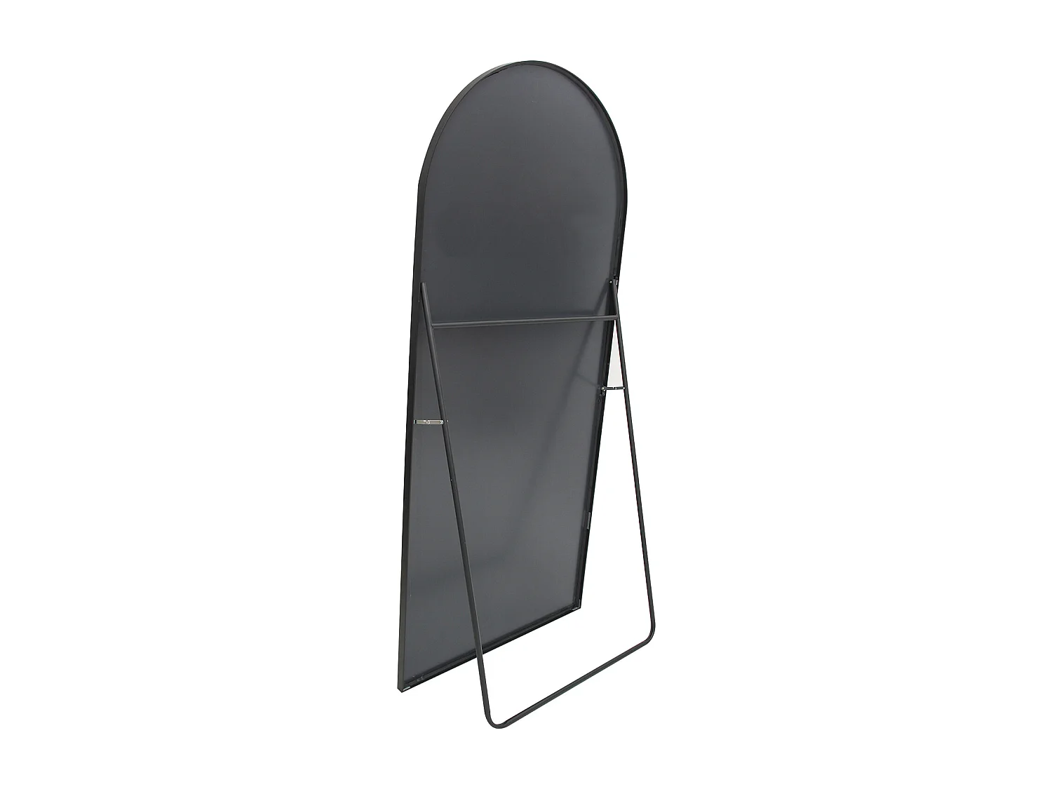 Staande Boogspiegel 162x53 cm Zwart Aluminium Frame
