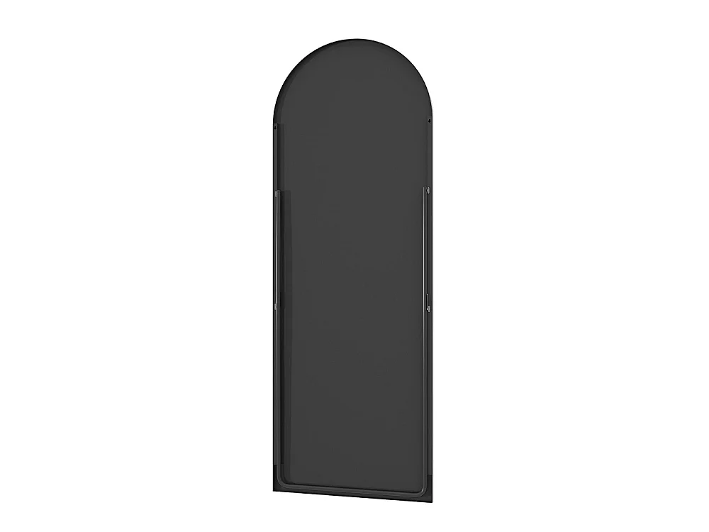 Miroir sur pied - 162 x 53 cm - Cadre aluminium en forme d'arche - Noir