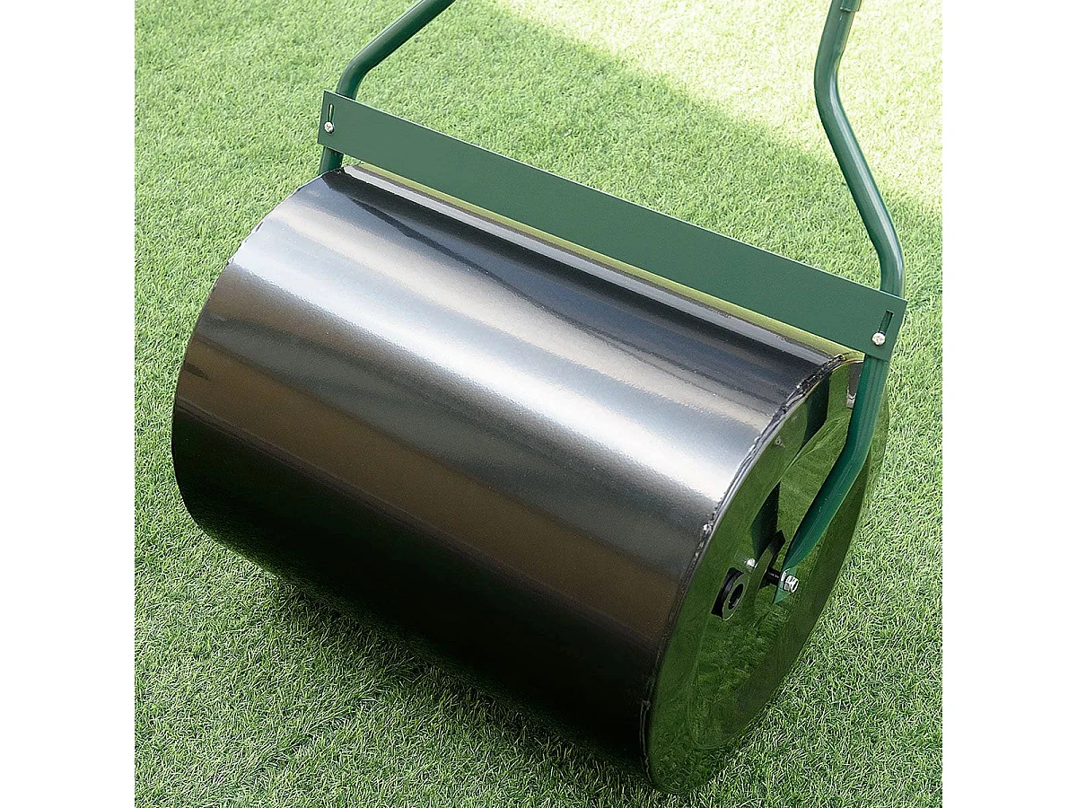 60 L Rasenwalze Gartenwalze mit U-förmigem Griff & Abnehmbarem Ablassstopfen