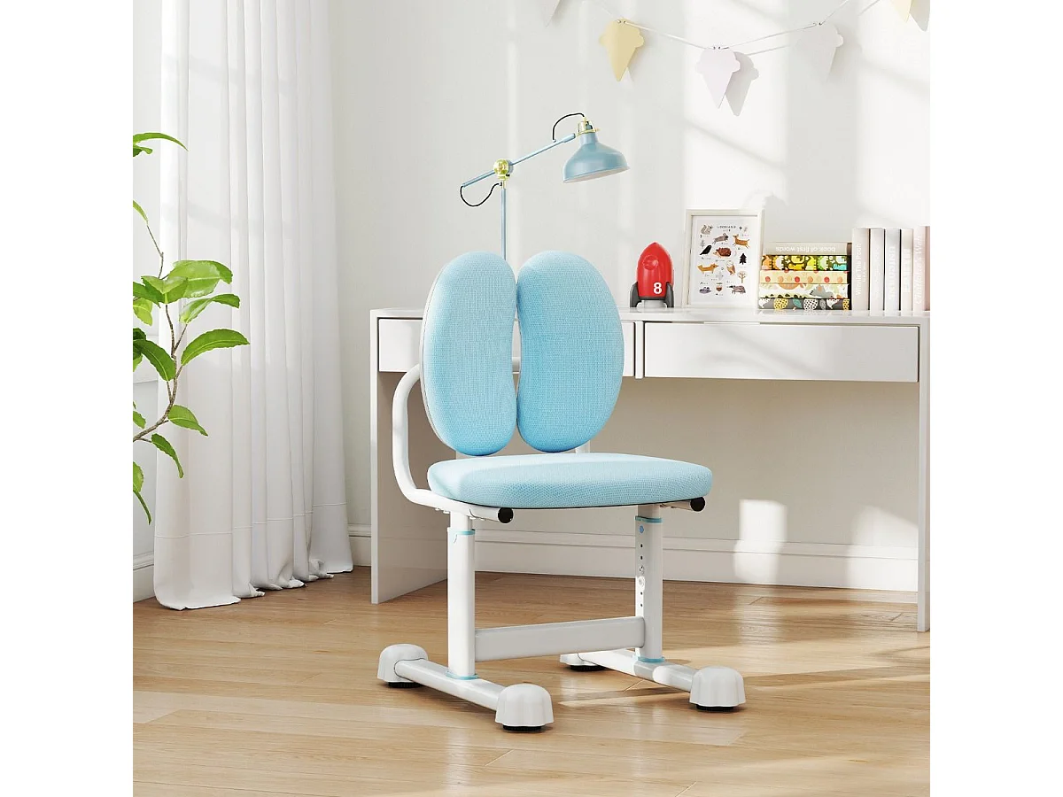 Kinderschreibtischstuhl Kinderstuhl mit doppelter Rückenstütze & verstellbarer Höhe gepolsterter Computerstuhl