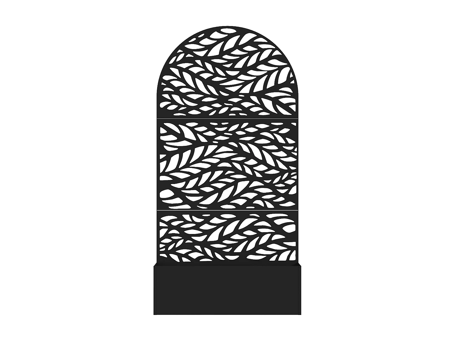 Jardinière à poser avec treillis à motif - L90 x P33 x H180 cm - Noir - CLYNEO