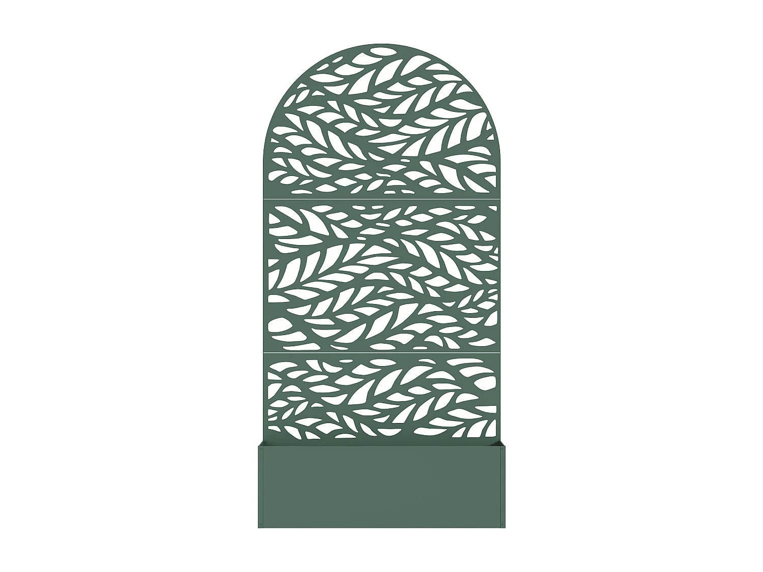 Jardinière à poser avec treillis à motif - L90 x P33 x H180 cm - Vert amande - CLYNEO