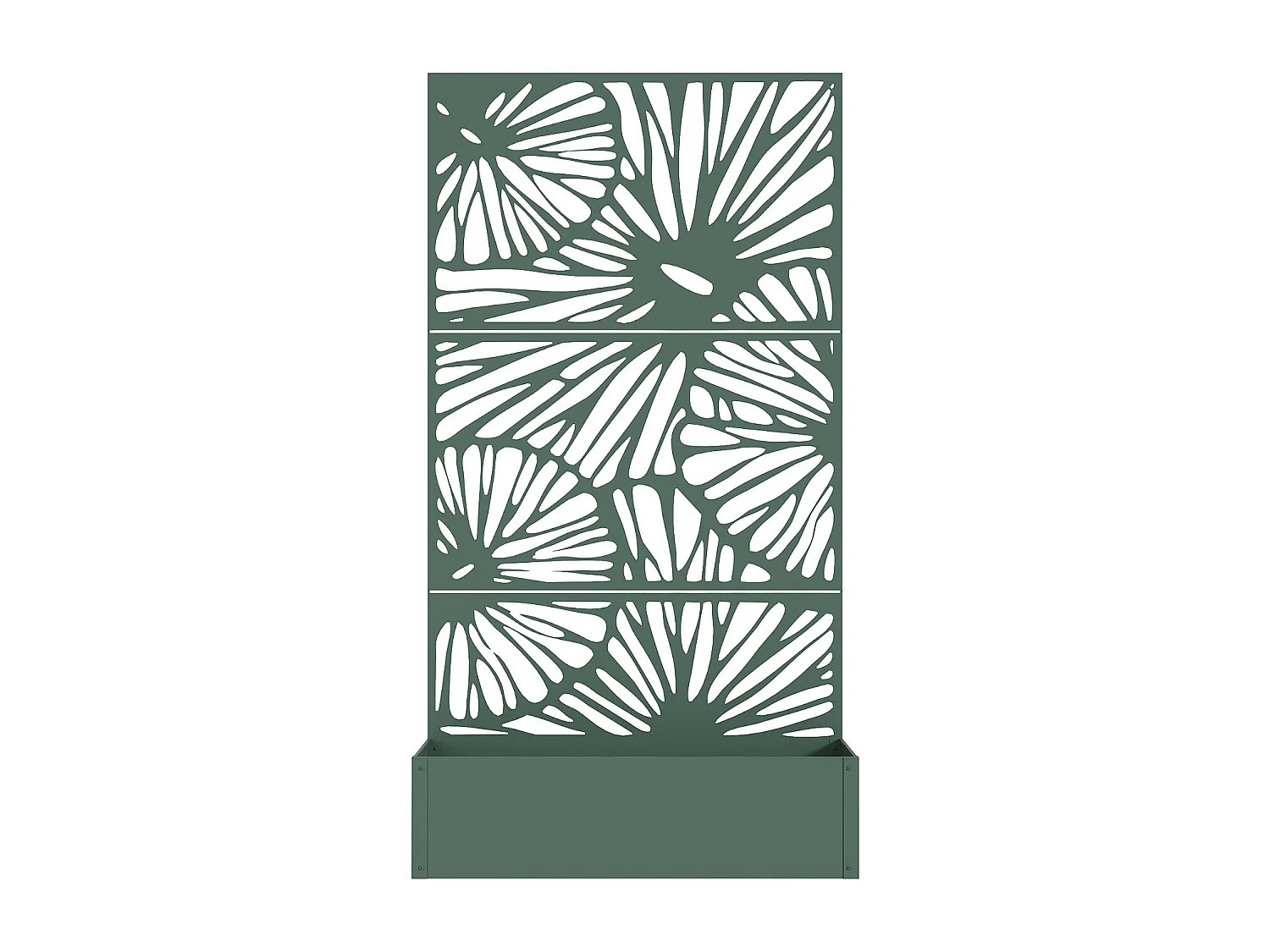 Jardinière à poser avec treillis à motif - L92 x P32.5 x H173 cm - Vert amande - ENATAS