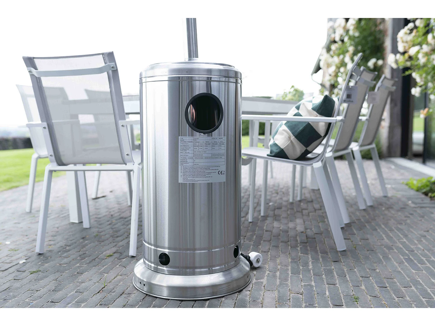 Chauffe terrasse au gaz 5000 w Inox AURA