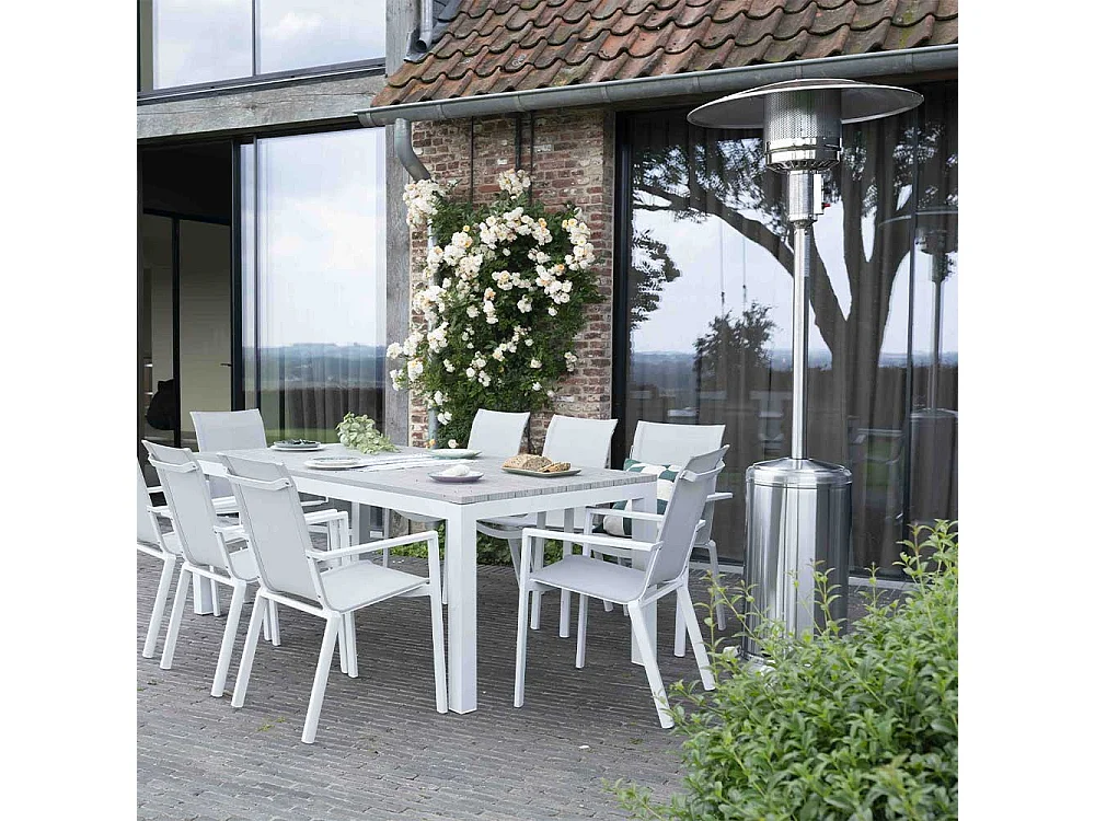 Chauffe terrasse à gaz 5000 W inox  AURA