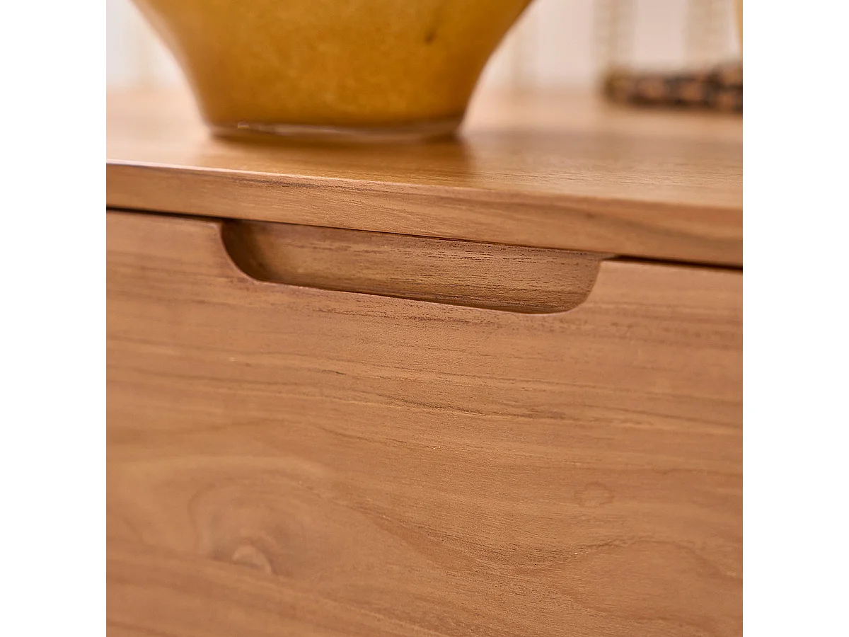 Cómoda de teca maciza 80 cm