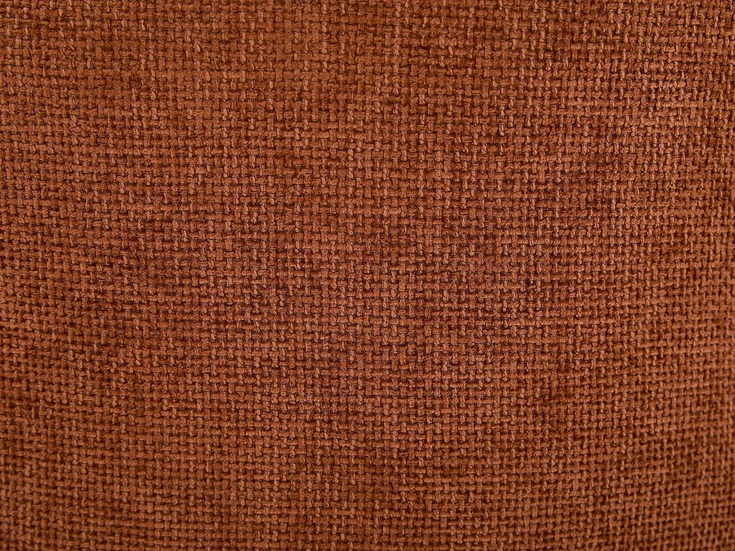 Lot de 6 chaises en tissu texturé et bois d'hévéa naturel foncé - Terracotta - LYLABA
