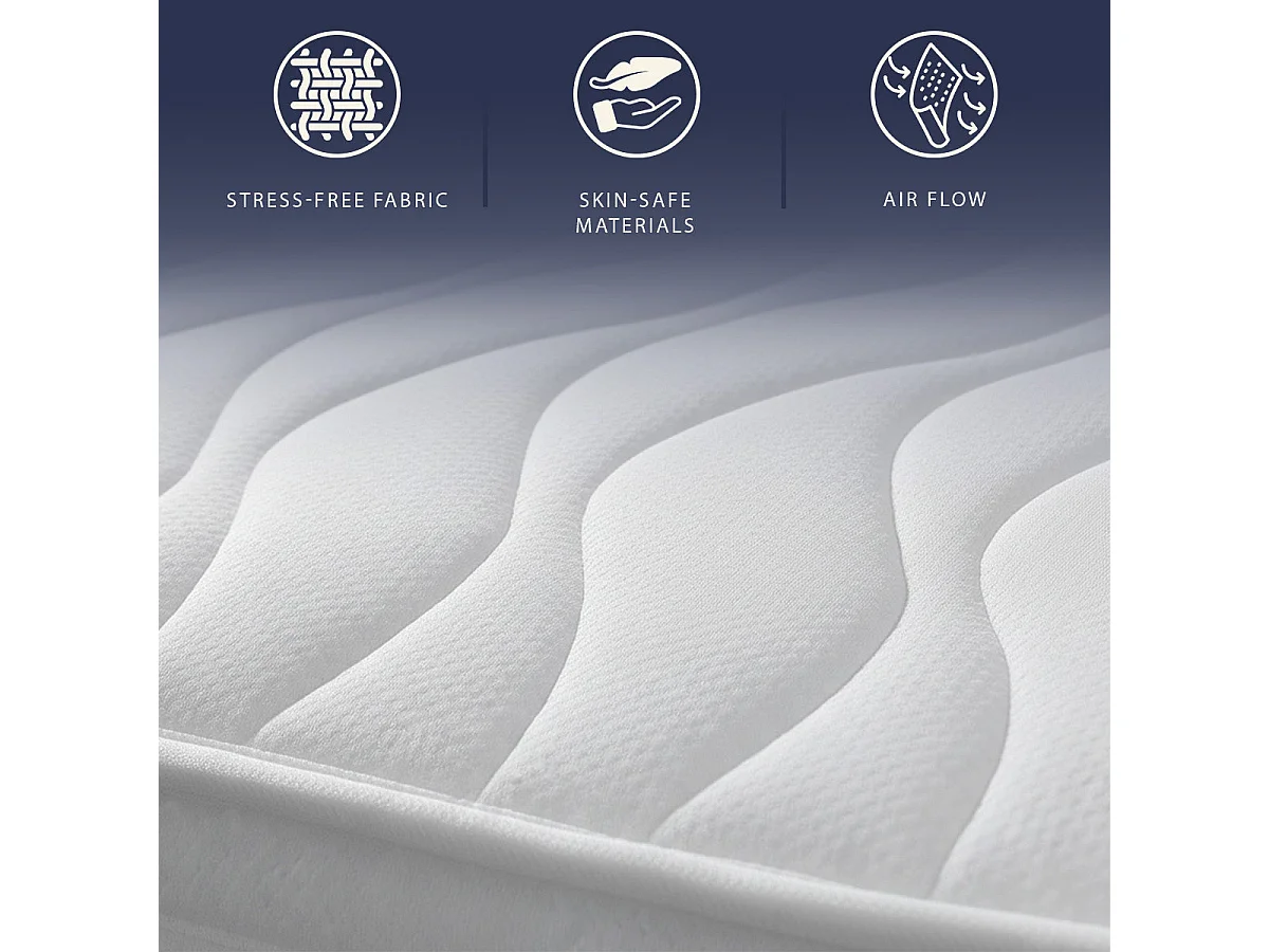 The White Stone Materasso Una Piazza e Mezza 130x190 Waterfoam Termosensibile | Alta Rigidità, Traspirante e Anallergico | Comfort Stabile e Sostegno Ergonomico