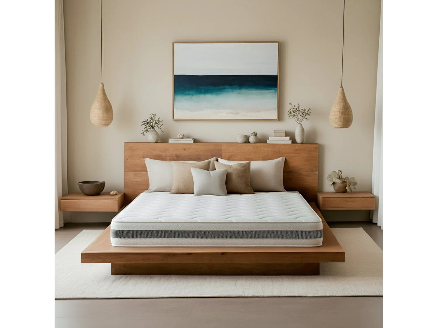 The White Stone Materasso Una Piazza e Mezza 135x190 Waterfoam Termosensibile | Alta Rigidità, Traspirante e Anallergico | Comfort Stabile e Sostegno Ergonomico