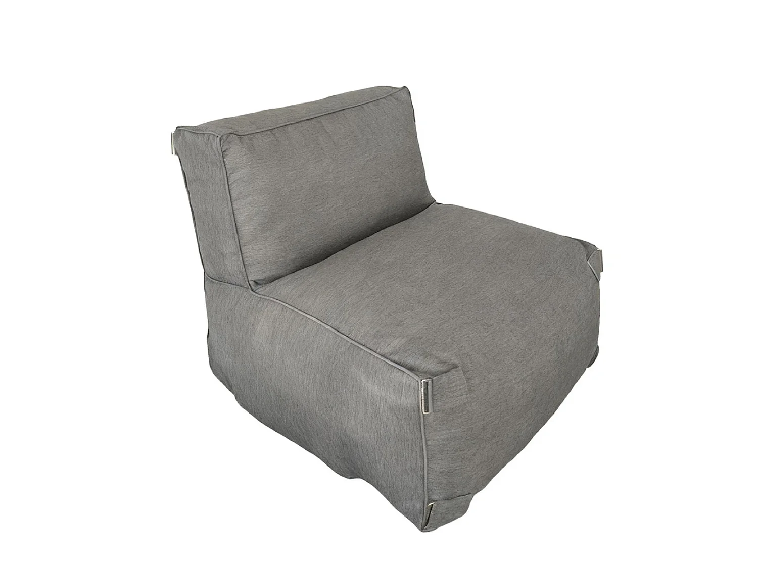 Salon de jardin modulable 3 places gris en tissu déperlant PRAIANO