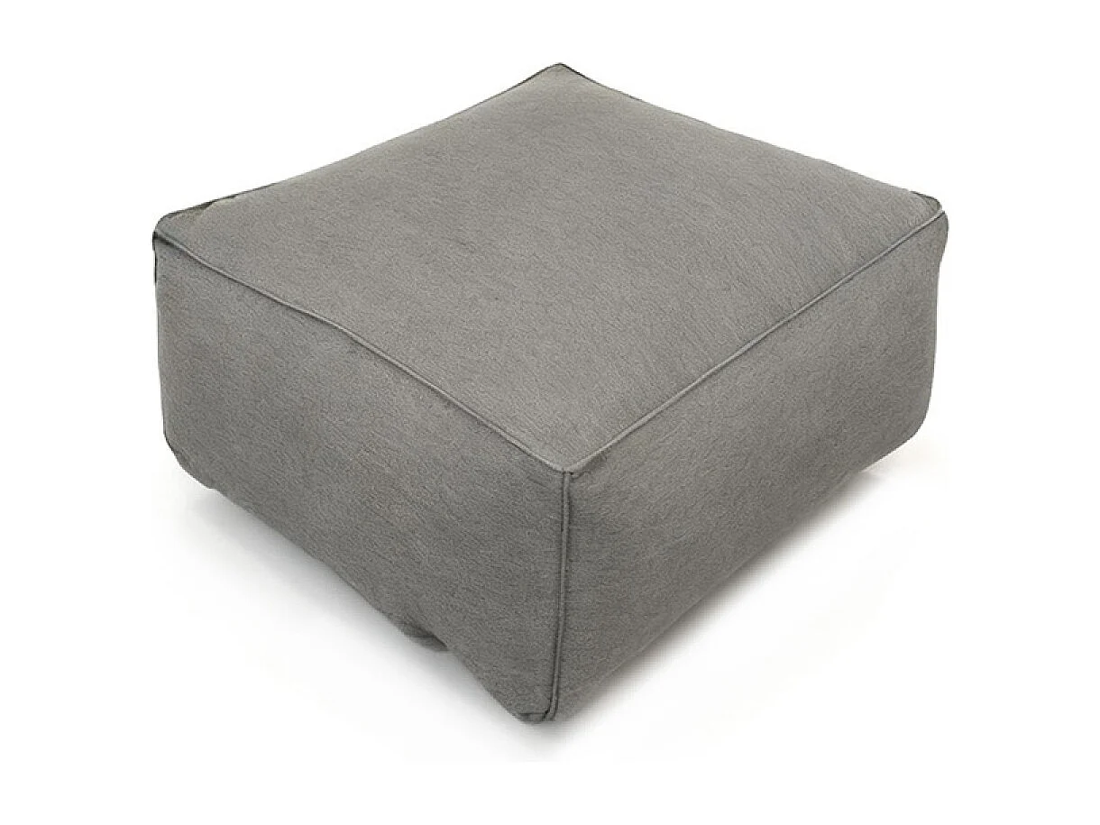 Salon de jardin modulable 4 places gris en tissu déperlant PRAIANO