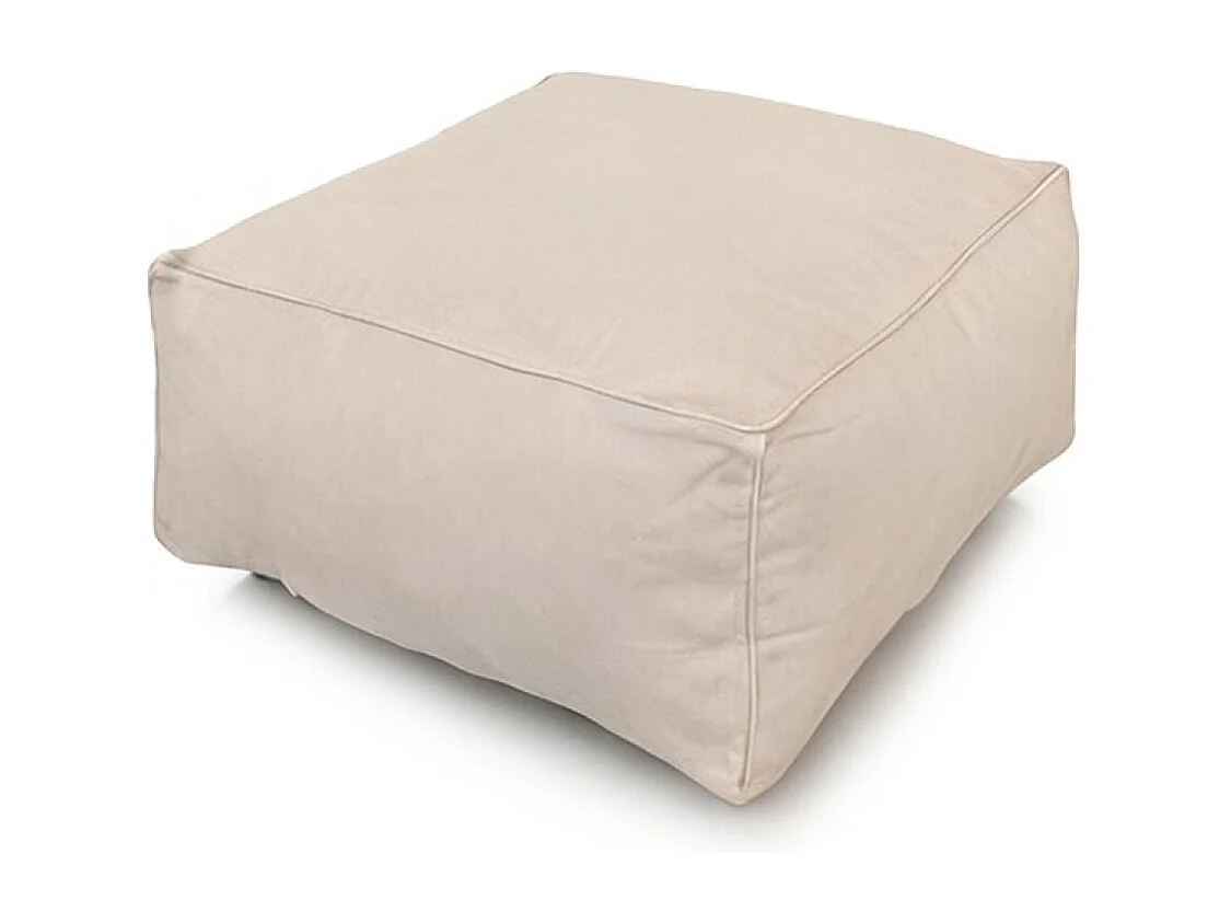 Salon de jardin modulable 4 places beige en tissu déperlant PRAIANO