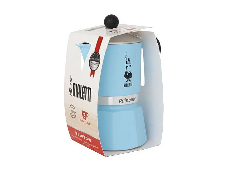 Bialetti Rainbow Italiaanse Koffiezetter 6 Kopjes 270 ml Aluminium Lichtblauw