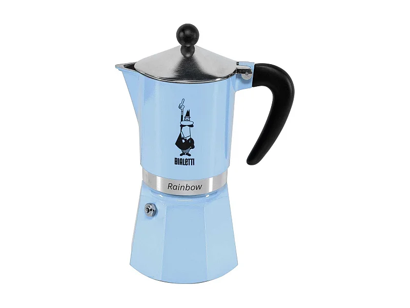 Bialetti Rainbow Italiaanse Koffiezetter 6 Kopjes 270 ml Aluminium Lichtblauw