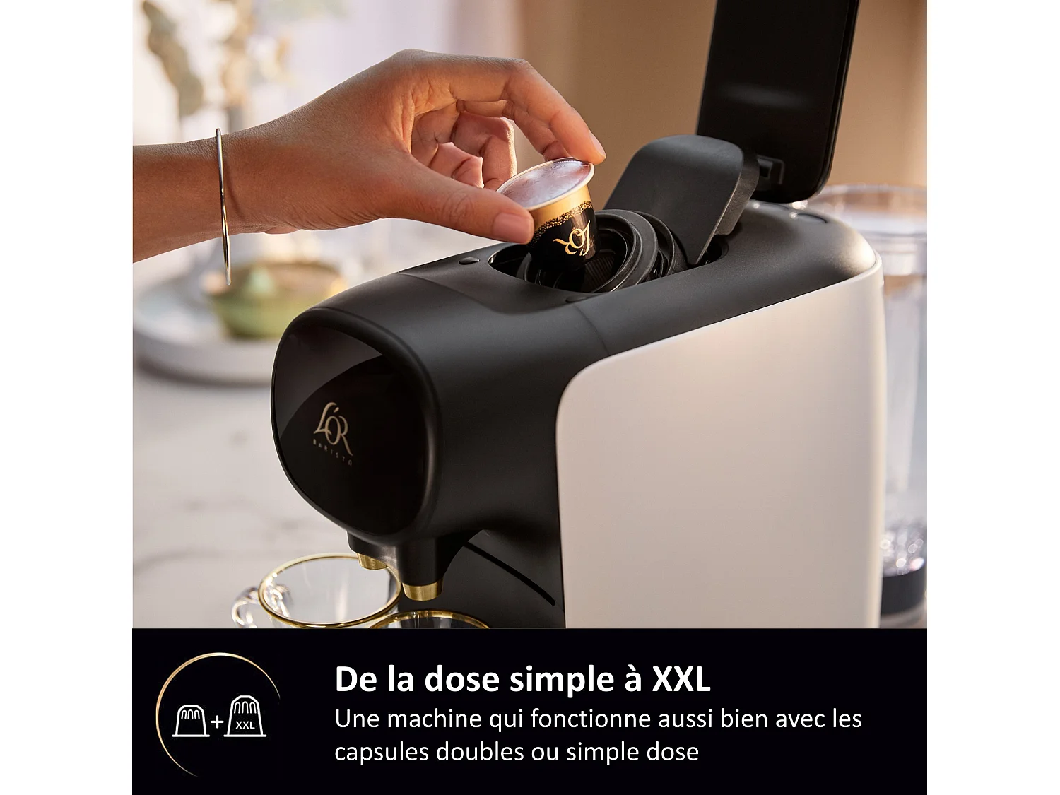 Philips LM9012/00 L'OR Barista Sublime Kapselkaffeemaschine – Doppeltes Espresso, Anpassbares Volumen, Mehrfarbig