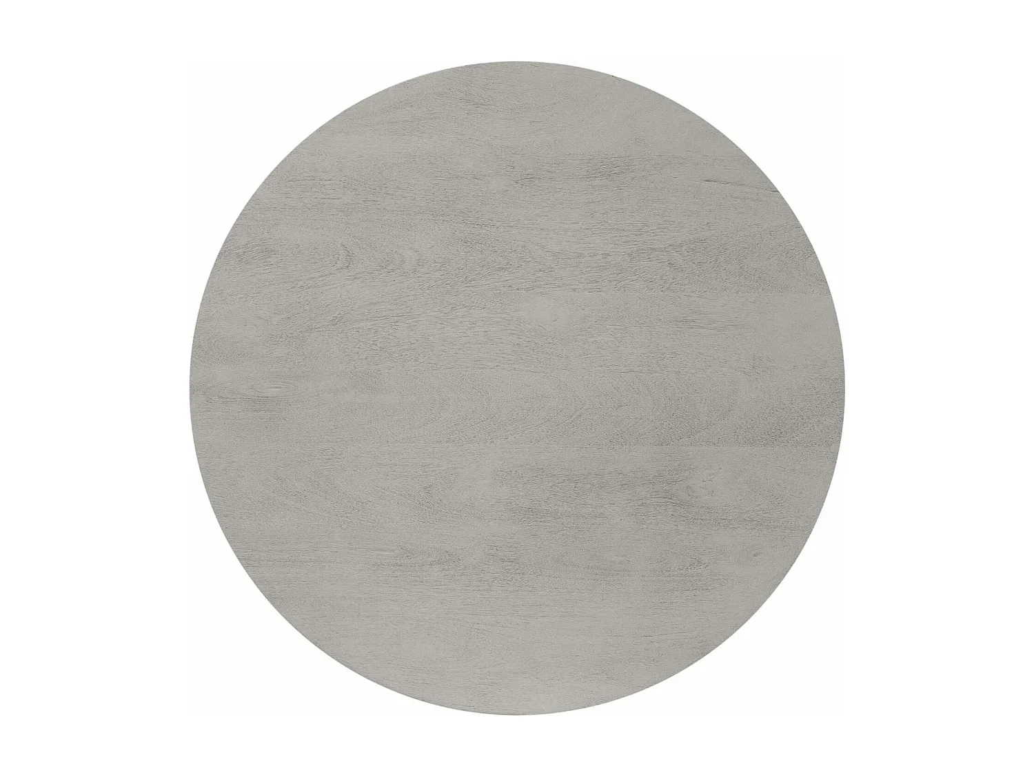 Table basse ronde bois gris à pied rainuré CALERO