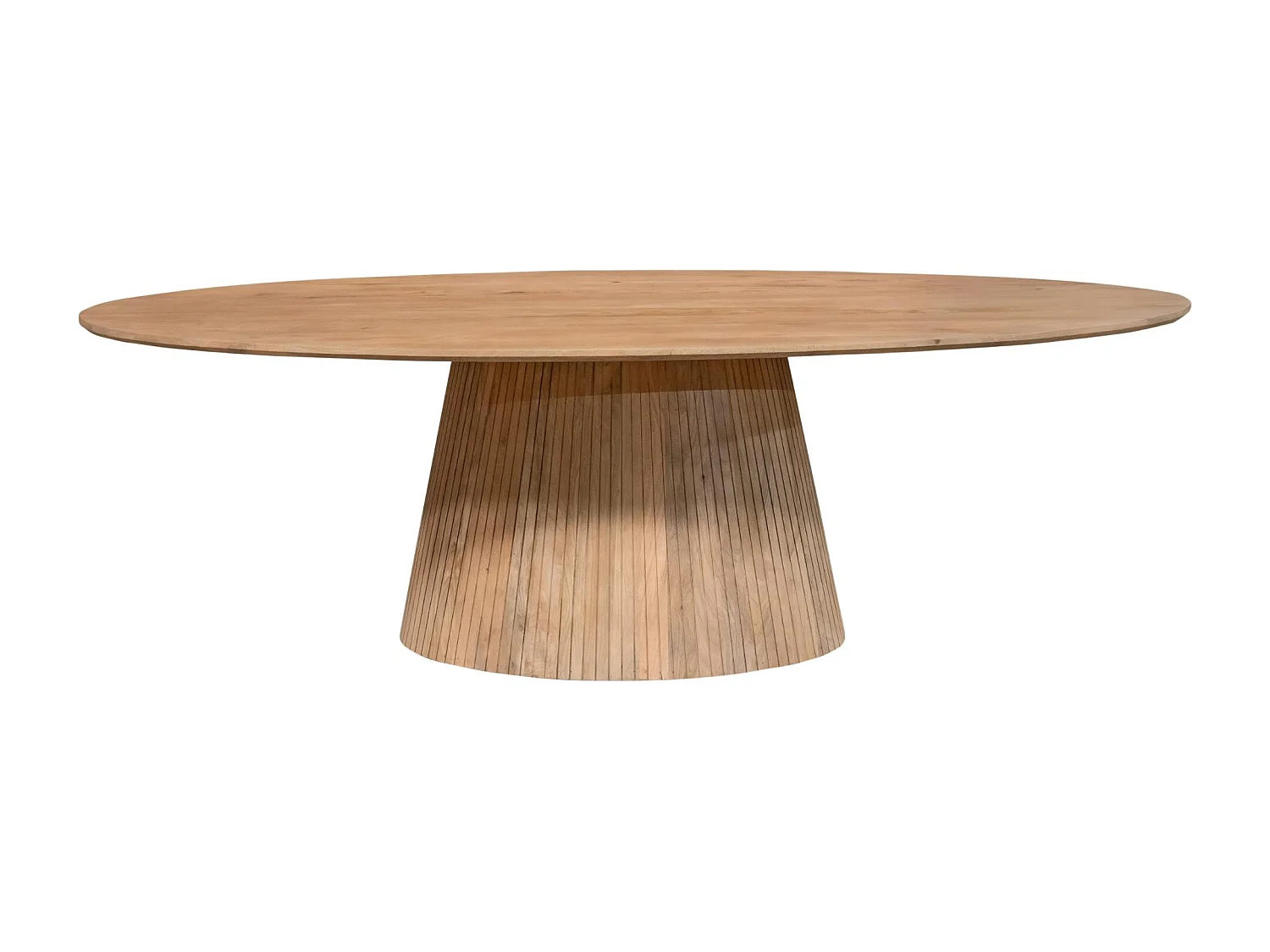 Table ovale bois à pied rainuré 210 cm CALERO