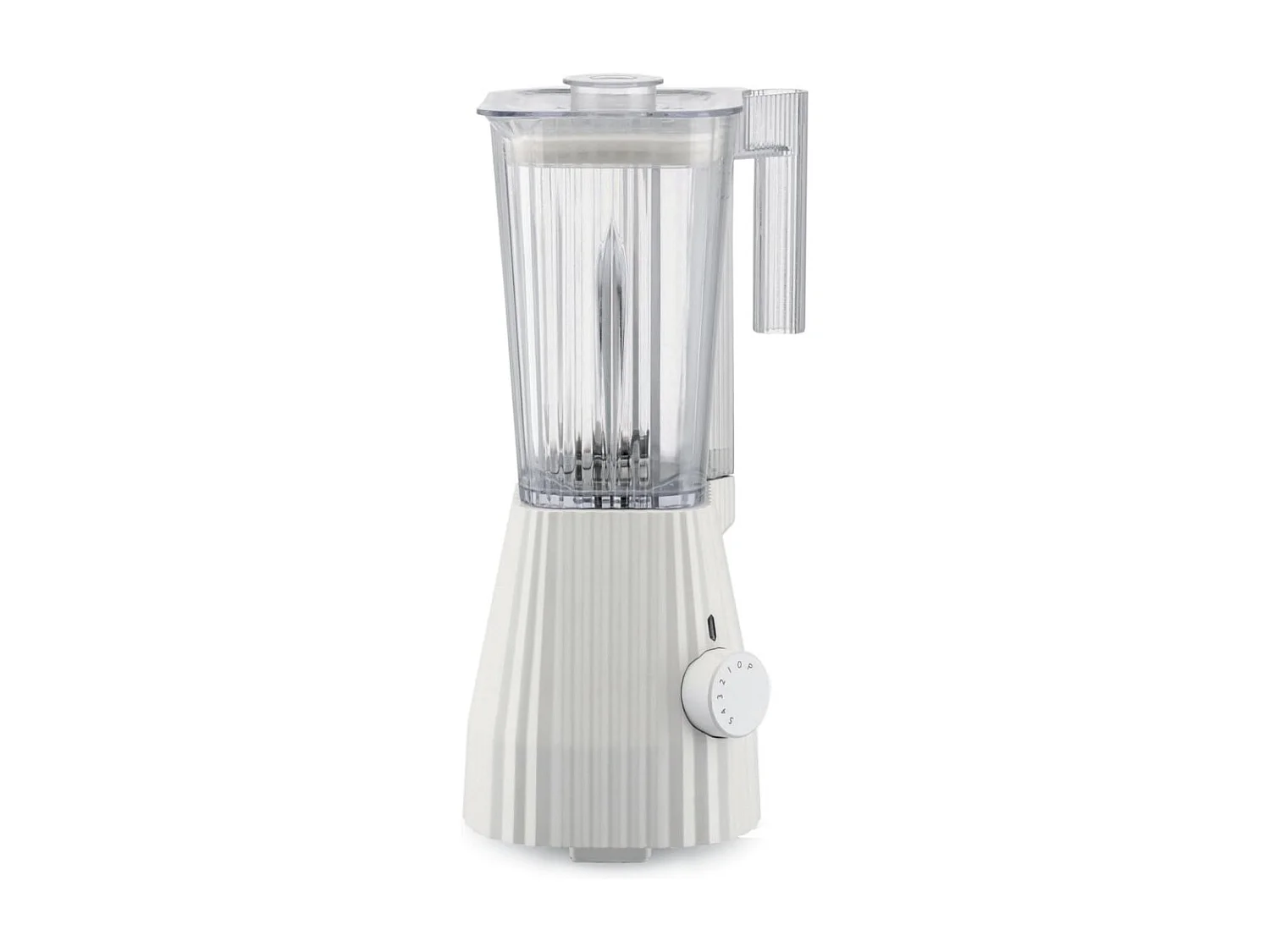 Blender Plissé Alessi weiß 1,5L 700W Design Michele De Lucchi mit 5 Geschwindigkeiten und Messkanne