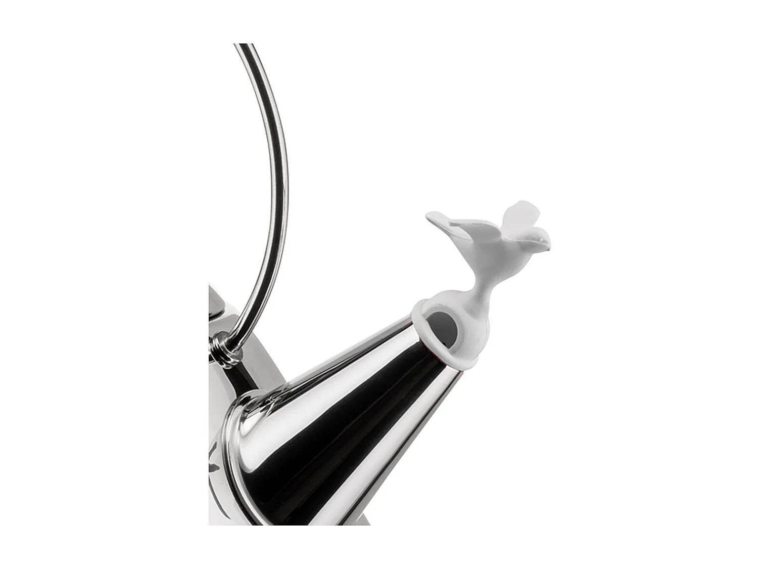 MG32, Bouilloire Électrique Blanc avec Sifflet Oiseau, Alessi
