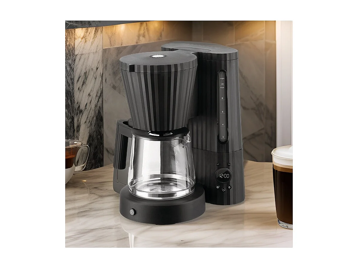 PLISSÉ, Machine à Café Filtre Noir, Alessi