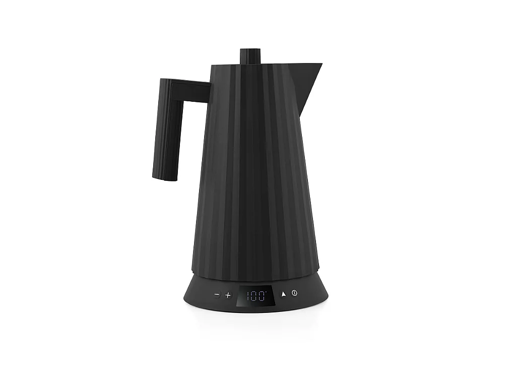PLISSÉ, Bouilloire Électrique Noir avec Contrôle de Température, Alessi