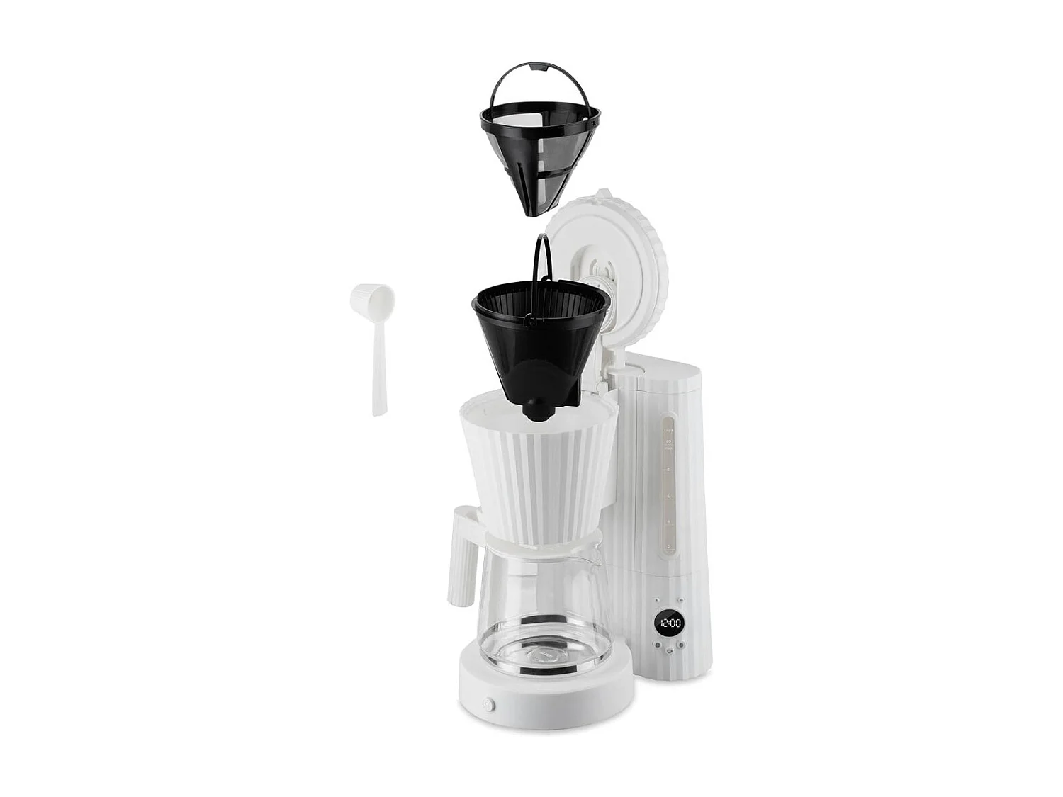 PLISSÉ, Machine à Café Filtre Blanc, Alessi