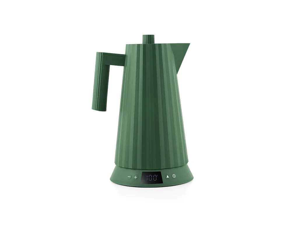 PLISSÉ, Bouilloire Électrique Vert avec Contrôle de Température, Alessi