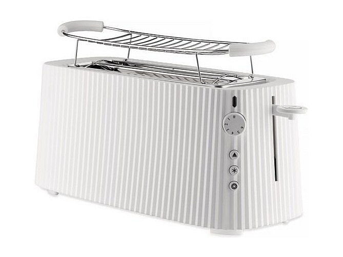 PLISSÉ, Tostadora Blanca Larga de Doble Ranura, Alessi