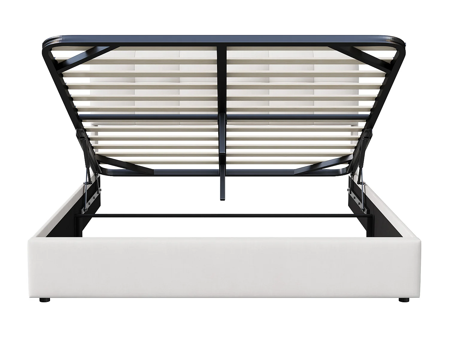 Lit double 140 x 200 cm, LED avec rangement et chargeur, lits tapissés avec espace de rangement, tête de lit en velours, sans matelas, beige