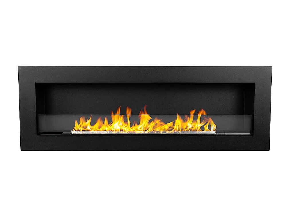 Cheminée murale bioéthanol SIENA 120 noire 120x40