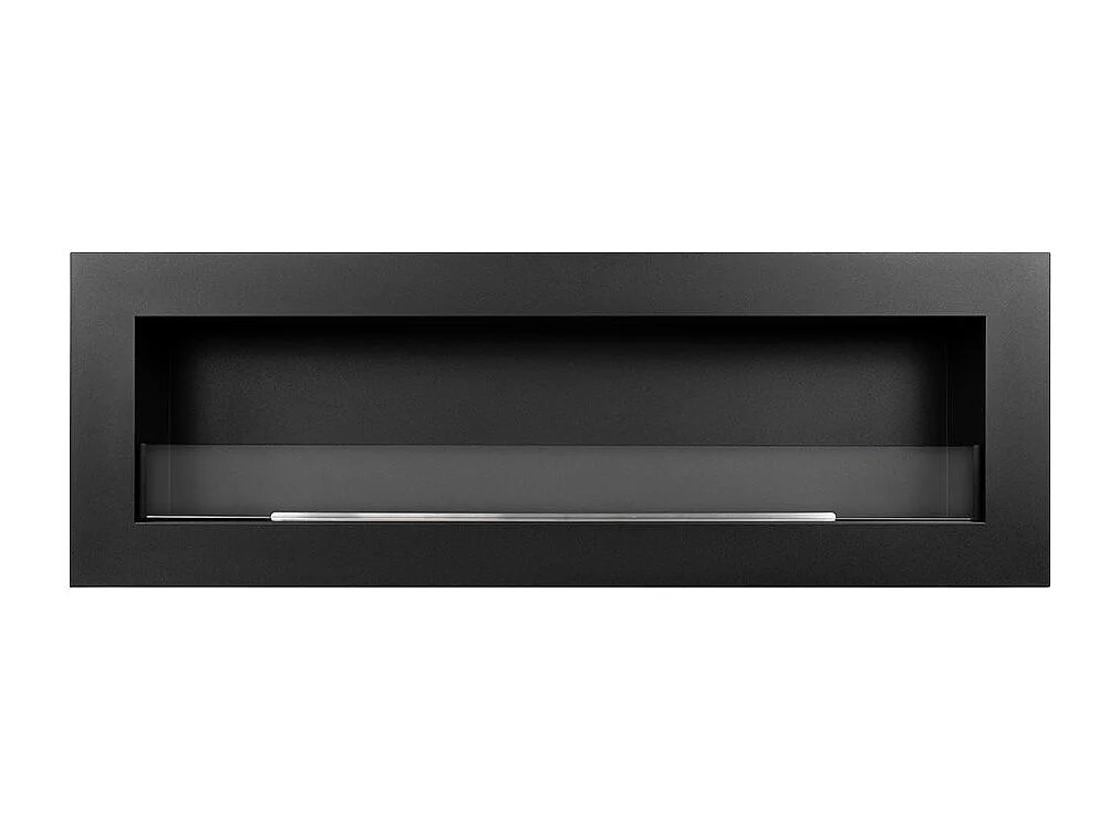 Cheminée murale bioéthanol SIENA 120 noire 120x40