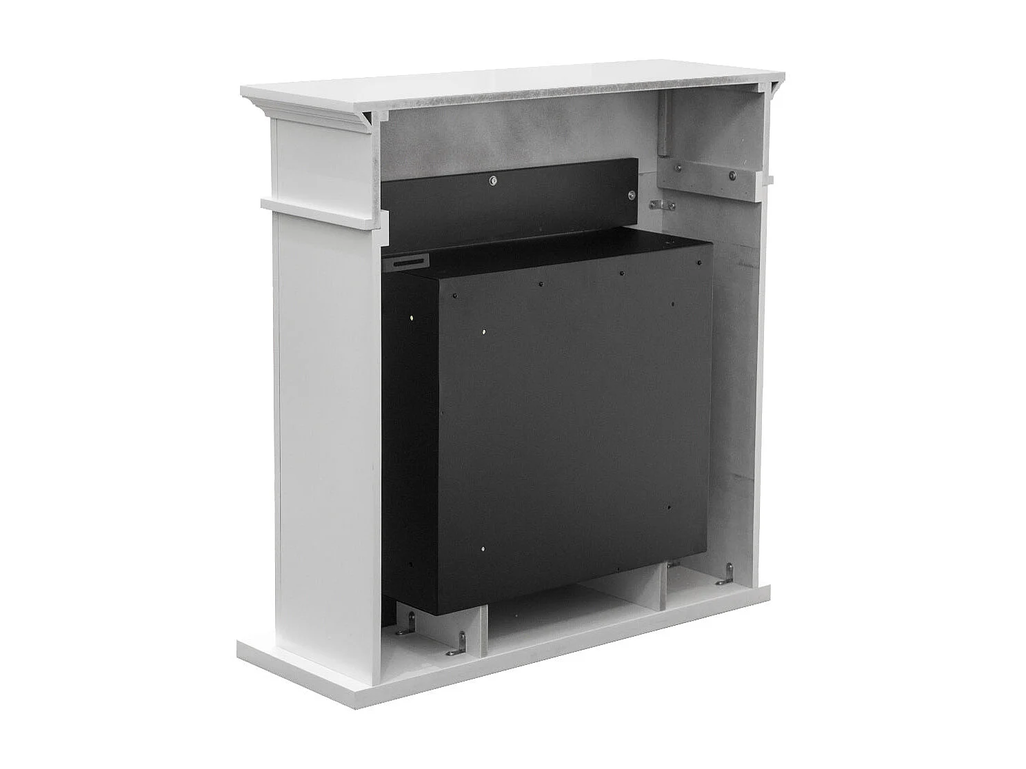 Camino a bioetanolo biocamino da terra JEFFERSON Bianco L 89,5 x H90,5 x P28