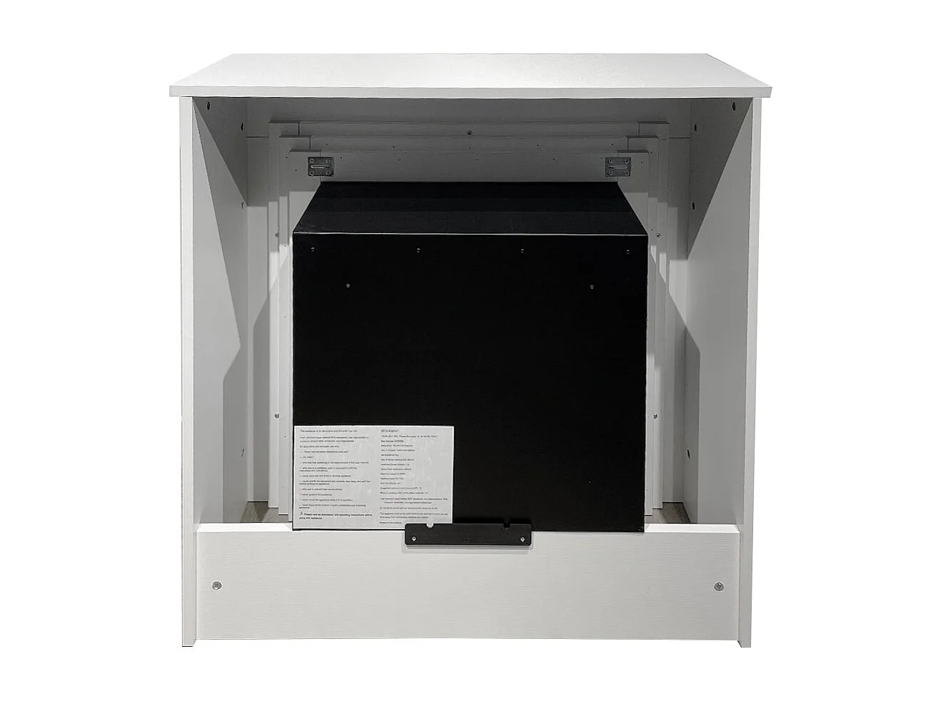 Camino a bioetanolo da terra BELLINI in legno Bianco Made in Italy L96 x P35 x H96