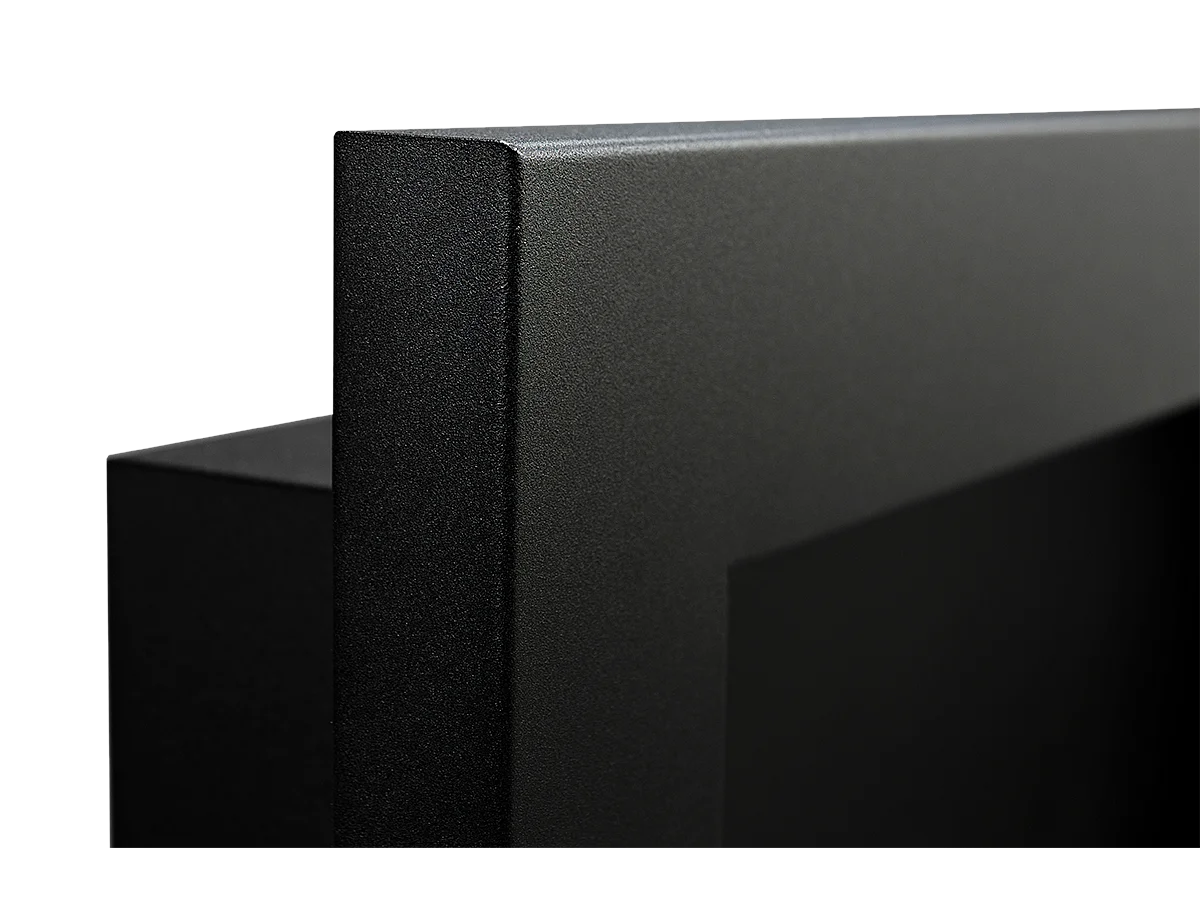 Cheminée à bioéthanol murale ou encastrable Livorno Black, L 90xP 12xH 40 cm avec vitre