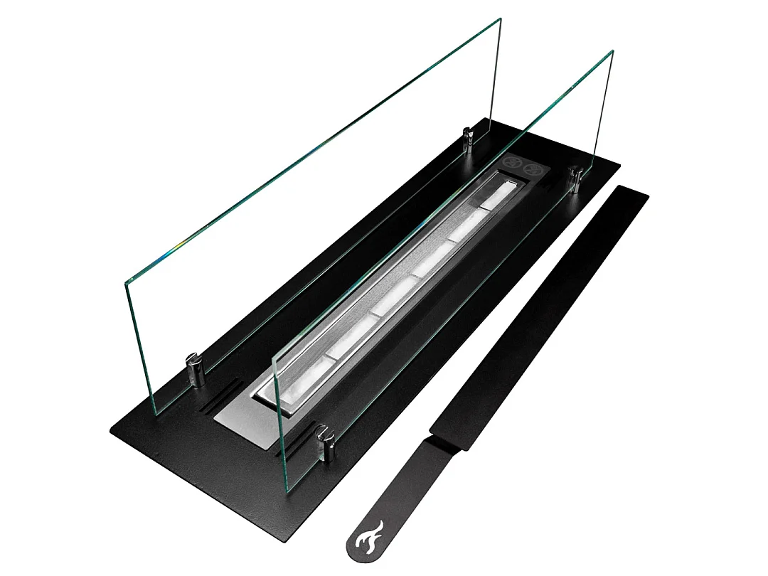 Bioethanolpejs i stål med 65 cm glas