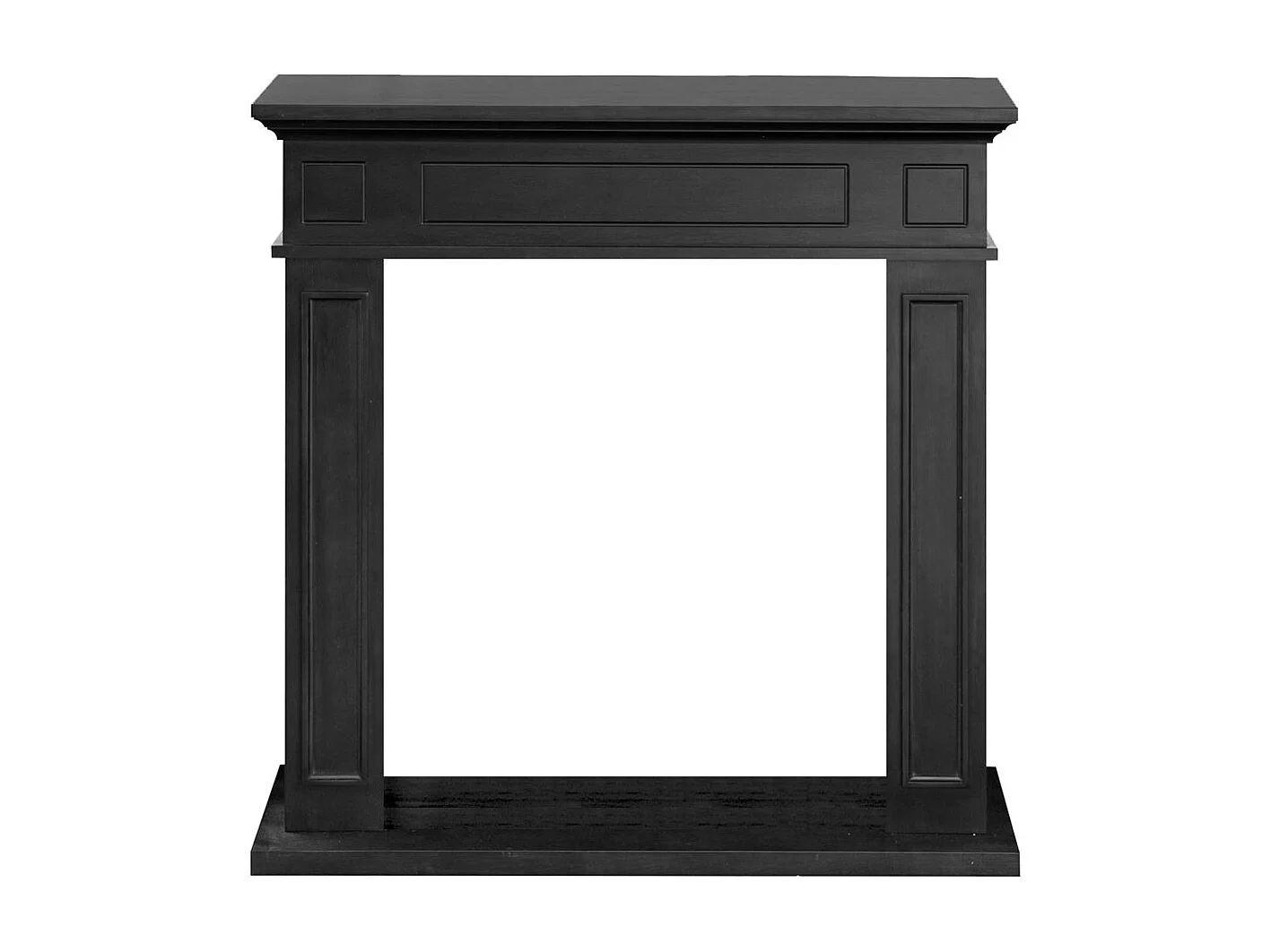 Jefferson openhaardomlijsting van zwart hout (W89,5xH90,5xD28)