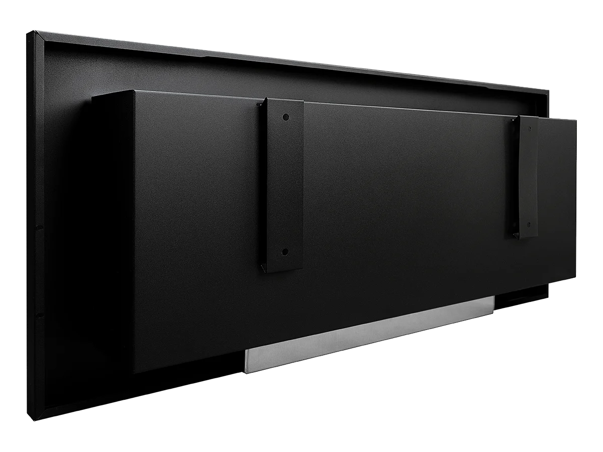 Cheminée à bioéthanol murale ou encastrable LivourneWhite, L 90xP 12xH 40 cm avec vitre