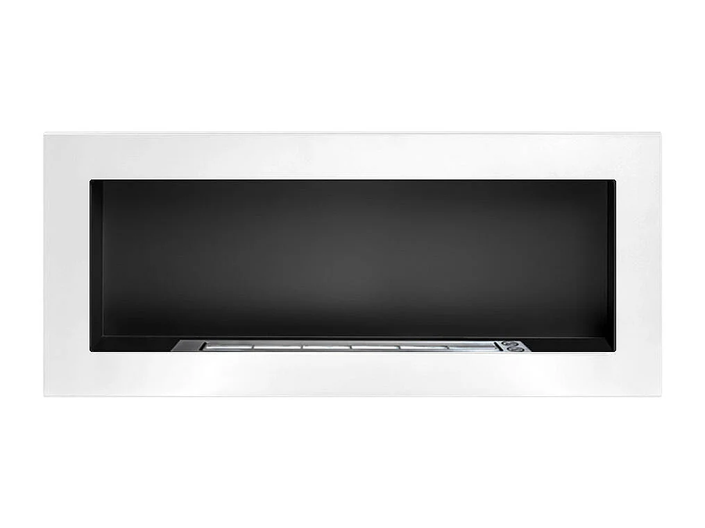 Kominek na bioetanol Lucca White wiszący lub do zabudowy, dł. 90 x gł. 12 x wys. 40