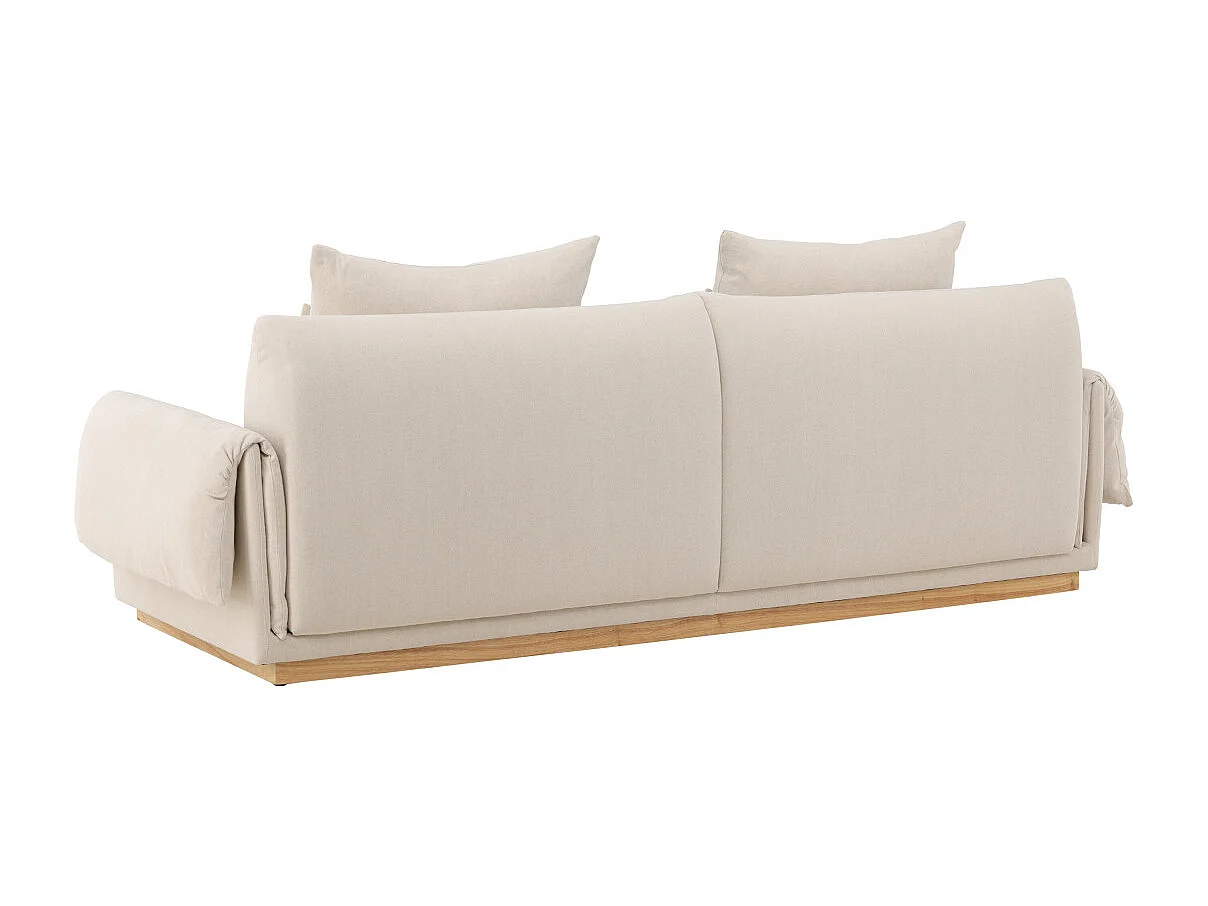 Canapé 3 Places Effet Lin "Mollosund" 237cm Beige