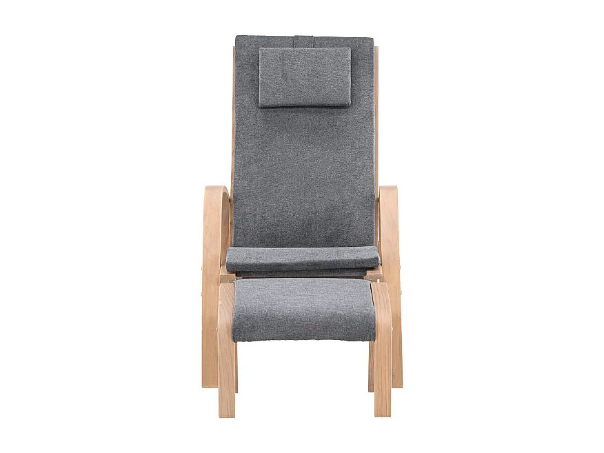 Fauteuil Avec Repose-Pieds "Groto" 104cm Gris Foncé