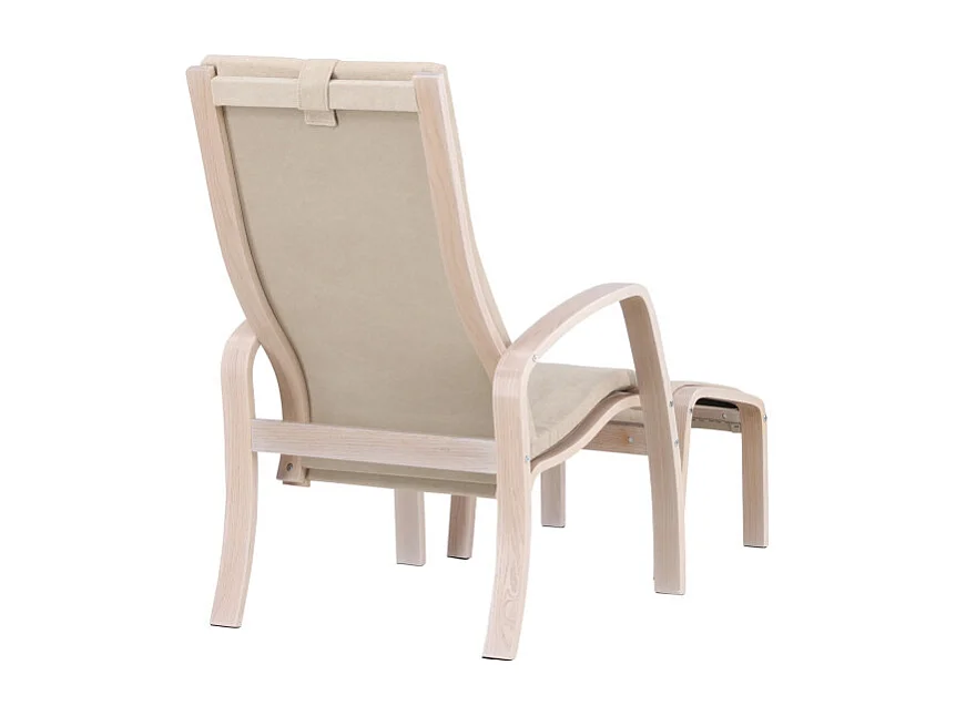 Fauteuil Avec Repose-Pieds "Groto" 104cm Beige