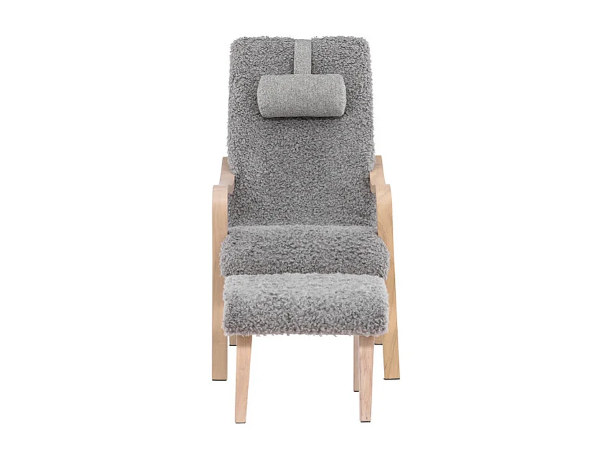 Fauteuil Avec Repose-Pieds "Faro" 107cm Gris