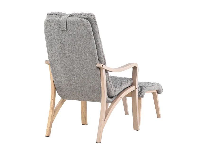 Fauteuil Avec Repose-Pieds "Faro" 107cm Gris