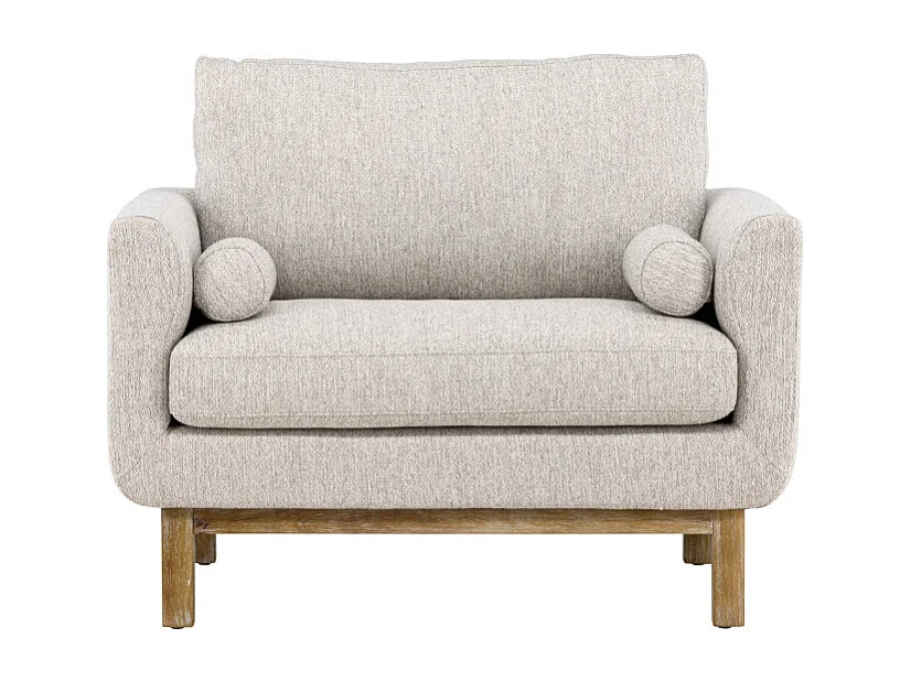 Fauteuil Design en Tissu "Olympos" 109cm Beige